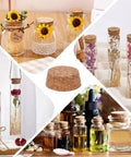 Collage of DIY crafts with Wooden Tapered Cork Plugs Set Dope For Wine And Beer Bottles, 20 Pcs Burly Wood Corks.