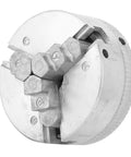 Top Shelf Zinc Alloy Three Jaw Micro Lathe Chuck Featuring Dual Locking Rods For Mini Metal Lathes Quick Setup Clamp Accessory close-up view