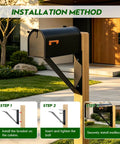 Rugged Mailbox Mounting Bracket For Post And Floating Installations Heavy Duty Post Mount Kit With Triangular Support To Stop Tilting Easy Install And Weatherproof Construction For Outdoor Mailboxes installed on wood post