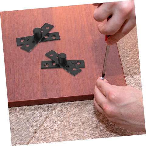 Installation of Heavy Duty Pivot Hinge For Hidden Doors Built Tough Mipcase Stainless Steel Invisible Hinges on wooden surface