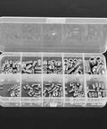 245 Piece Stainless Steel Hex Head Screws Set For Handyman DIY Projects Durable Fasteners Kit With Various Sizes And Easy Install Rust Resistant Screws For Cabinets Furniture Or General Repairs, in divided storage case
