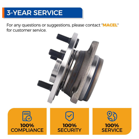 Side view of Heavy Duty Wheel Hub Bearing Assembly Ready To Roll For Jeep Cherokee Wrangler Grand Cherokee TJ Comanche Wagoneer 1990 Through 1998 With Smooth Spin Tight Fit And Durable Sealed Bearings For Reliable Street And Trail Performance