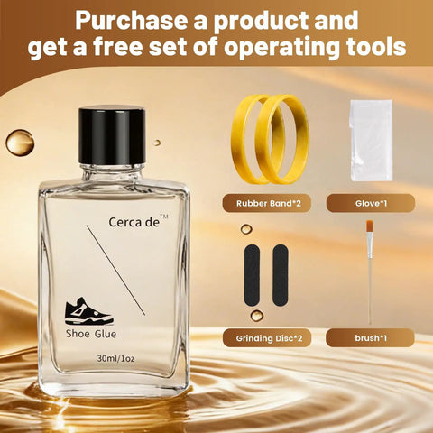 Heavy Duty Shoe Glue For All Kicks Waterproof Clear Adhesive For Sneakers Leather Shoes Boots Sandals And Hiking Shoes Strong Sole Repair Fast Fix Quick Dry Flexible Bond 1oz bottle with accessories