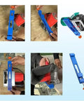 Universal Cutting Machine Base Guide for Circular Saws and Marble Cutters Quick Install Jig, blue ABS attachment