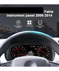 12.3 Inch LCD Dashboard Instrument Panel Replacement For VW Skoda Fabia 2008 2014 Digital Cluster Smart Gauges Speedometer With Built In Circuitry For Stable Idle Performance And Smooth Acceleration Plug And Play Upgrade, steering wheel view