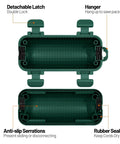 Outdoor Extension Cord Cover Waterproof With Four Removable Latches Heavy Duty Weatherproof Electrical Box Plug Cover For Patio Power Tools Holiday Lights IP54 Sealed Green
