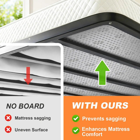 Heavy Duty Bunkie Board Queen Size 60 X 80 Inches Anti Slip Sturdy Wood Platform under mattress preventing sagging.