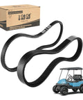 2 Pack Heavy Duty Golf Cart Drive And Starter Belt Kit For DS 1997 And Up and Precedent 2004 And Up with two black belts and box