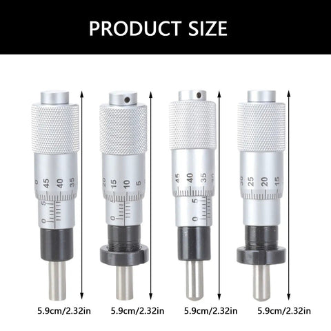 Pro Grade Flat Needle Micrometer Head Precision Tool 0.01mm Accuracy, 0 To 13mm Range, Carbon Steel Construction overview