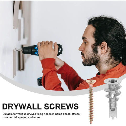 Heavy Duty Hollow Wall Anchor Kit With Spiral Design Screws For Drywall Self Tapping And Self Drilling Anchors demonstration
