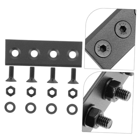 Barn Door Track Hardware Kit With Flat Fixing Plate And Connecting Brace For Stable Sliding Doors Diy Friendly Easy Install Sliding Barn Door Rail System Durable Steel Construction Heavy Duty Track Components