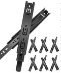 16 Inch Drawer Slides Set For Easy Upgrades, 6 Pairs Full Extension Ball Bearing Rails, Side Mount Heavy Duty 100 Lb Capacity Metal Runners.