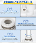 Product details of Two Pack 1 Quarter Inch Push To Connect 90 Degree Pneumatic Elbow Fittings White Plastic For Air Lines