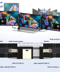 Laptop Screen Extender 16 Inch 2.5K Portable Triple Monitor 2560x1600 QHD IPS Display setup with adjustable screens on laptop