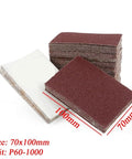 Kickass 30 Count Aluminum Oxide Grinding Pads And Sanding Discs For Heavy Duty wood, metal polisher, 70x100mm, P60-1000 grit.