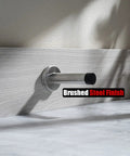 Thick 304 Stainless Steel Door Stopper With 1mm Cushioning Bumper No Slam Wall Protector Brushed Finish 3.54 Inch Length