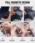 No Fuss Repairs Grab This Badass 55 Piece Precision Screwdriver Set With Magnetic CRV Bits inside a magnetic handle and bits.