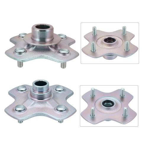 Heavy Duty Rear Axle Shaft And Left Right Wheel Hub Assembly For Honda Rancher 350 400 ATV 4x4 2x4 showing detailed wheel hub.