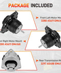 Engine And Transmission Mount Set Of 3 For 2011-2019 Jeep Grand Cherokee And Dodge Durango 3.6L 5.7L RWD, parts labeled.