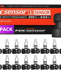 MX Sensor 2in1 Dual Frequency Tire Pressure Sensor 315MHz 433MHz Pack Of 20 With 100% Sensor ID Cloning, Relearn-Free Replacement For TPMS, Plug-And-Play Install, 20 sensors with metal stems