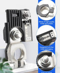 Heavy Duty 180 Amp Fusible Link Fuse With Positive Battery Terminal And M8 M6 Nuts Plug And Play Replacement For Hyundai Kia Sonata Elantra Tucson Ioniq Optima Sorento Sportage Niro Forte Cadenza, showing close-up of metal and plastic components.