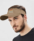Cooling Vintage Men’s Visor Hat Dope Breathable Cap Bundle with khaki polyester, worn by man, lightweight sun shield