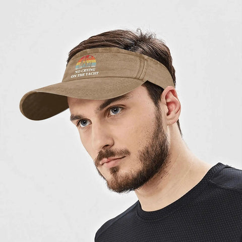 Cooling Vintage Men’s Visor Hat Dope Breathable Cap Bundle with khaki polyester, worn by man, lightweight sun shield