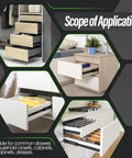 Various applications of Runs Smooth As Butter Heavy Duty Full Extension Ball Bearing Drawer Slides 14 Inch in cabinets and dressers.