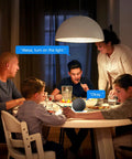 Family using Alexa for hands-free voice control with WiFi Light Switch With Bluetooth Remote, Single Pole One Way Wall Switch.