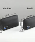 Medium and small sizes of Waterproof Travel Tech Pouch Electronics Organizer Cable Case For Chargers Cables USB Drives Earbuds