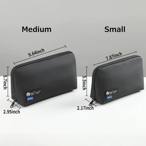 Medium and small sizes of Waterproof Travel Tech Pouch Electronics Organizer Cable Case For Chargers Cables USB Drives Earbuds