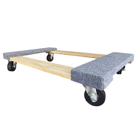 Solid Heavy Duty 4 Wheel Moving Dolly Hand Truck With A Roomy 18 By 30 Inch Base And 3 Inch Black Easy Roll Rubber Wheels For Zero Sweat Logistics Hauling And Daily Freight Handling Up To 500 Lbs For Gritty Warehouse Shelves Or Weekend Home Moves