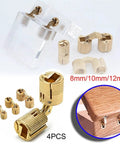 Barrel Hinges For Cabinets And Boxes Concealed Invisible Hinges Brass Finish 8-12mm For Furniture Hardware Ideal For Wooden Gift Jewelry