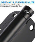 Close-up detail of Self Closing Door Hinges 3.5 Inch Black Matte Spring Hinge Auto Close for Interior and Exterior Doors showing hinge axis.