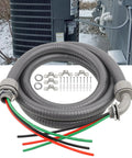 8 Foot Outdoor Power Whip Kit Half Inch Nonmetallic Liquid Tight Flexible Conduit With Three 10 Gauge THHN Conductors shown