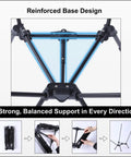 Reinforced base design of Portable Lightweight Folding Camping Chair With High Back And Pillow, showcasing strong support frame.