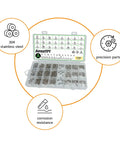 304 Stainless Steel Metric Micro Screws And Nuts Set 1110 Pcs Assortment M1 to M2.5 Phillips Pan Head with case for electronics projects