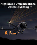 Mavic 4 Pro 512GB Creator Bundle with nightscape omnidirectional obstacle sensing technology in low light conditions.
