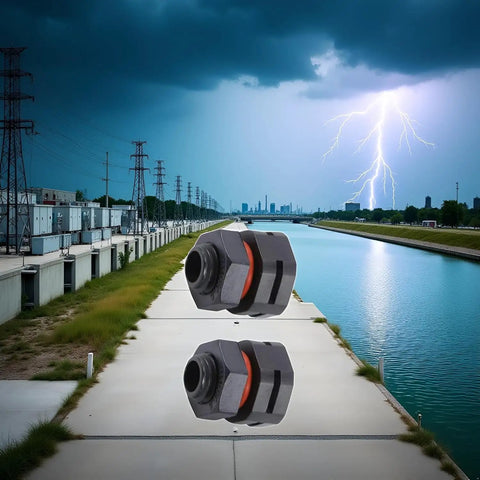 Two Pack IP68 Industrial Breather Vent With Dual M12x1.5 Pressure Equalization Valves For Electrical Cabinets Enclosures outdoors