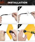 Installation steps for Helping Hands Soldering Station Kit With Four Flexible Arms, showcasing attachment process