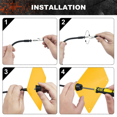 Installation steps for Helping Hands Soldering Station Kit With Four Flexible Arms, showcasing attachment process