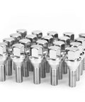 Top Shelf 20 Pcs Slick Chrome Lug Bolts For Jeep And Dodge Wheel Setup Compatible With Renegade Compass Cherokee Aluminum Rims 12X1.25 Thread 19Mm Hex Socket Upgrade, stainless steel bolts.