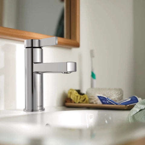 Beric Chrome Modern One-Handle Single Hole Bathroom Faucet With Drain Assembly And Optional Deck Plate For Your Bath Sink 84774 Perfect For The Daily Grind With Aerated Flow And Easy To Install