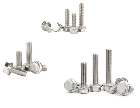 Genuine 304 Stainless Steel Hex Flange Bolts 5 16 By 18 X 1 3 4 Inch Fully Threaded Flanged Hex Head Screws Tough As Nails For Decking Fencing And Machine Assembly Heavy Duty Real Deal 10 Piece Set