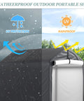 3x6 Ft Outdoor Storage Shelter Heavy Duty Waterproof Portable Shed With Roll Up Zipper Door And Ventilated Windows showing UV and rain protection