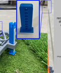 Leveling And Alignment Stand For R10 Launch Monitor Compatible With Ryobi ELL1501 on artificial turf with alignment setup