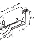 Diagram of NuAir Sliding Glass Door Roller Set Pack Of 2 For Breezy Patio Door Operation With Stainless Steel Wheels And Precision Bearings