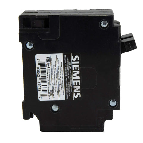 Side view of RV Circuit Breaker 30/20 Amp Twin Single Pole 120V Thermal Magnetic Plug-In Type QT Compatible For Camper Electrical Panels
