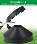 4 Inch UV-Resistant Landscape Edging Kit, 200 Ft Black Lawn Border Roll With 180 Spikes being cut for flexible installation