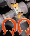 Jeep Transfer Case Shift Cable Retainer Clips Kit 4 Pack With Shifter Linkage Bushings 68018106AA 68064273AB Replacement For Wrangler JK Patriot Compass Caliber 2007 2018, orange clips